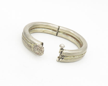 925 Sterling Silver  Vintage Antique Ribbed Twist Bangle Bracelet  BT7471
