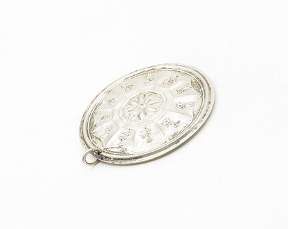 TOWLE 925 Sterling Silver  Vintage Flute Player Flower Pattern Pendant PT14117
