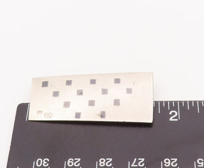 925 Sterling Silver Vintage Brooch Pin EUROPE Antique Squares Etched  BP11020