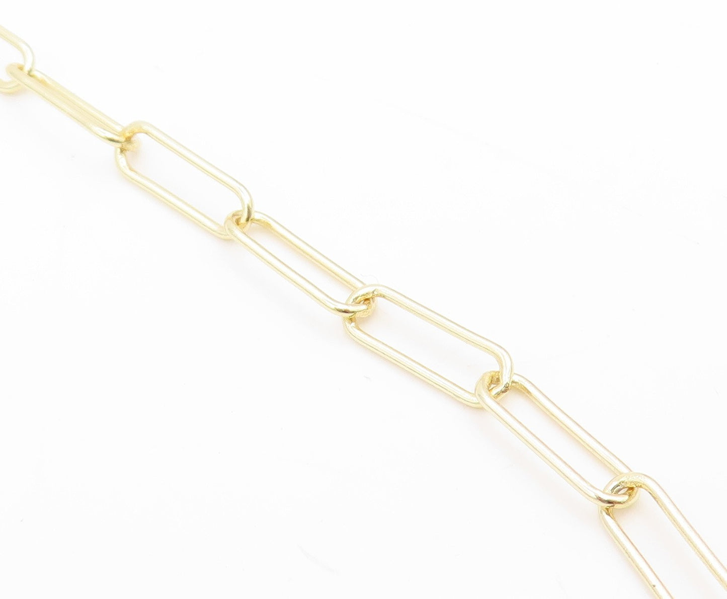 925 Sterling Silver Vintage Necklace Gold Plated DSMK Paperclip Chain  NE4815
