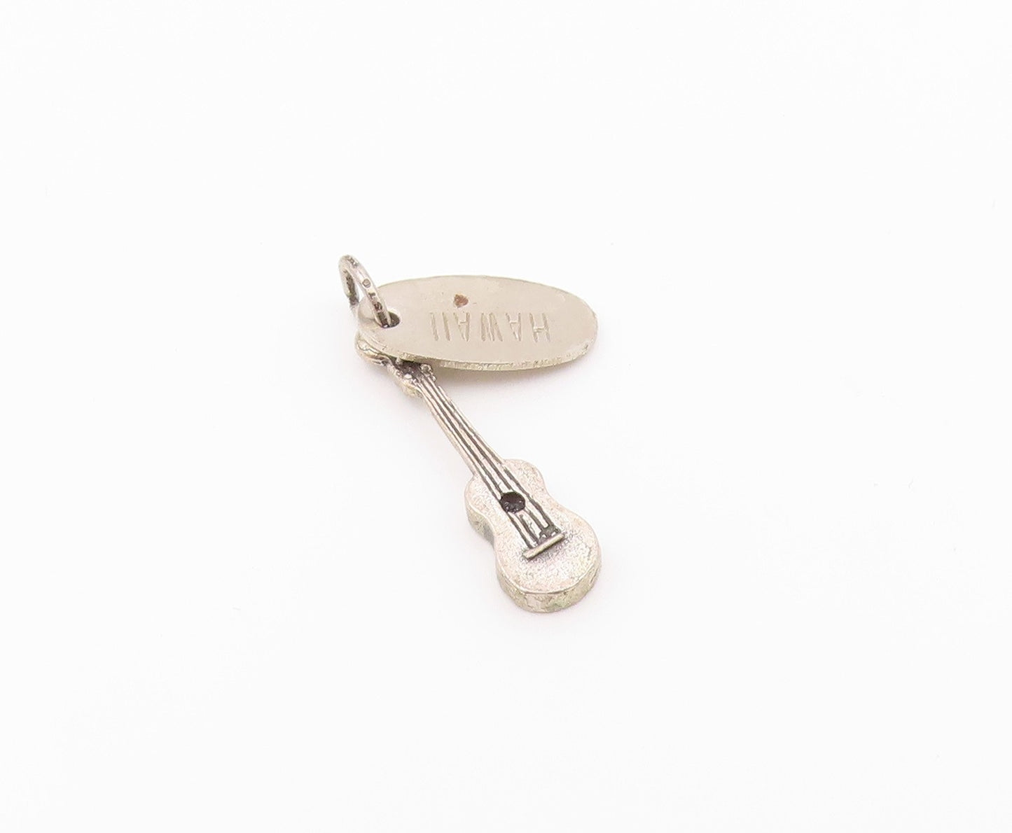 925 Sterling Silver  Vintage Petite Hawaii Ukelele Souvenir Pendant  PT16583