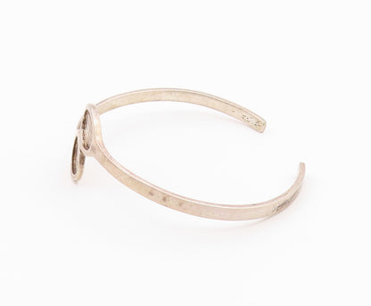 M.J. SAVITT 925 Silver   Vintage Tennis Rackets Bypass Cuff Bracelet  BT9100