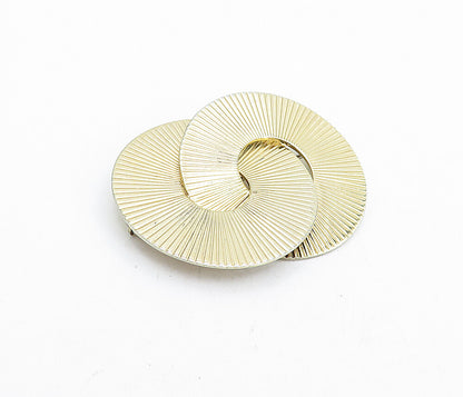 NAPIER 925 Sterling Silver  Vintage Shiny Interlocked Design Brooch Pin BP1591