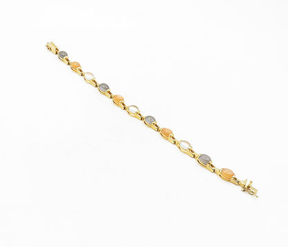 ROSS SIMON 925 Silver  Carnelian & Topaz Gold Plated Chain Bracelet  BT4040