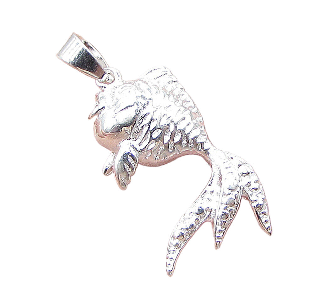 925 Sterling Silver  Swimming Fish Drop Pendant  PT1392