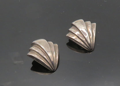 BAYANIHAN 925 Silver  Vintage Hollow Fluted Non Pierce Drop Earrings  EG10179