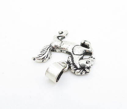 925 Sterling Silver  Vintage Petite Galloping Horse Motif Drop Pendant  PT5605