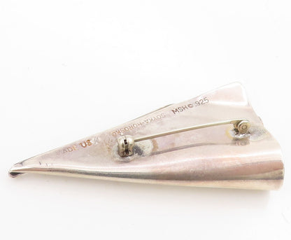 925 Sterling Silver Vintage Brooch SOYKA HOROSKO Folded Ribbon Design  BP12223