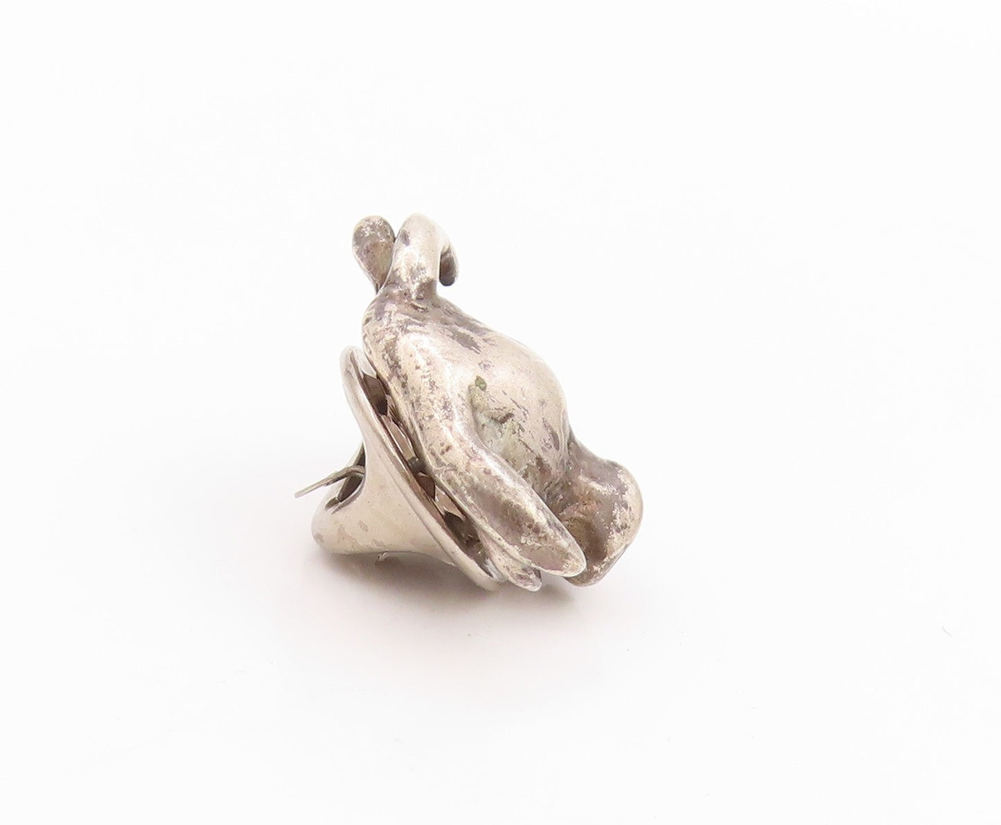 925 Sterling Silver Vintage Pin Dark Tone Staffordshire Bull Terrier TR3993