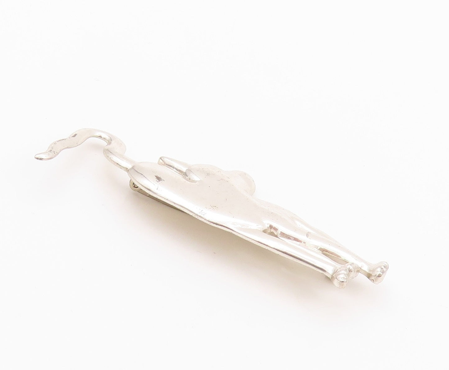 925 Sterling Silver Vintage Brooch MFA Solid Walking Cat Cutout  BP11573