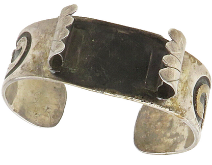 RICHARD REEVE APACHE 925 Silver  Vintage Oxidized Detail Cuff Bracelet  BT6628