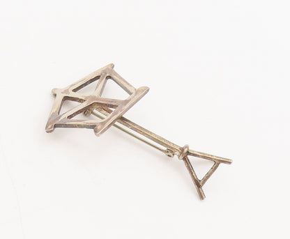 925 Sterling Silver  Vintage Designer Style Painters Stand Brooch Pin  BP10439