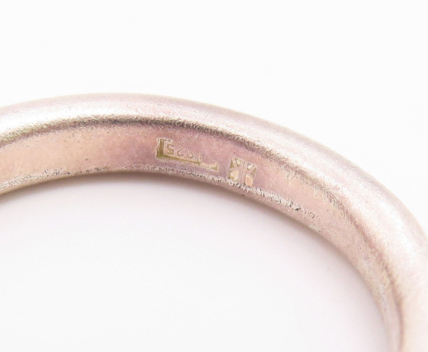 925 Sterling Silver Vintage Ring Minimalist Flush Set CZ Band  Sz 10  RG36825