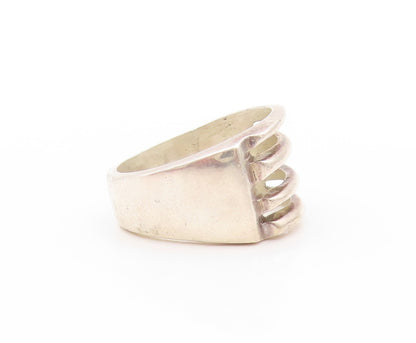 925 Sterling Silver Vintage Ring Minimalist Cutout Tod Design  Sz 7  RG33006