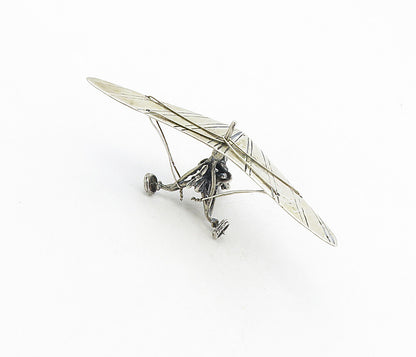 925 Sterling Silver  Vintage Dark Tone 3 Wheel Flying Trike Trinket  TR1452