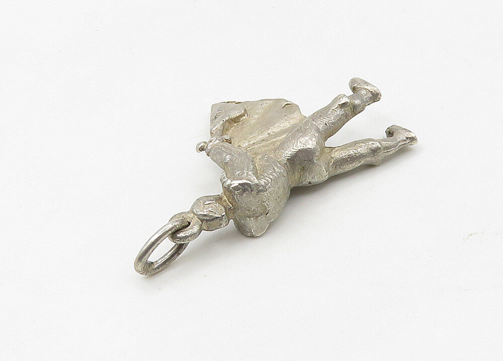 925 Sterling Silver  Vintage Matador Bull Fighter Motif Pendant  PT17228
