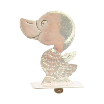 925 Sterling Silver Vintage Paper Weight MACIEL MEXICO Etched Baby Duck  TR3913