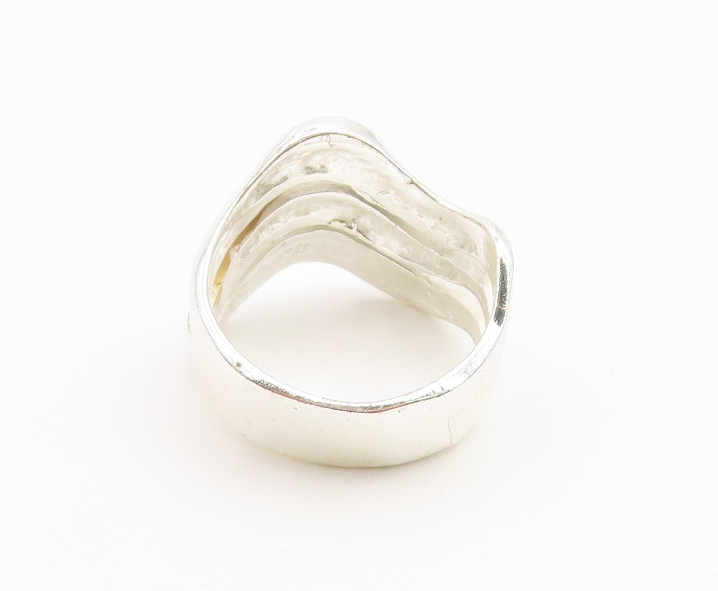 925 Sterling Silver Vintage Ring SILPADA Two Tone Classic Wave  Sz 6.5  RG36767