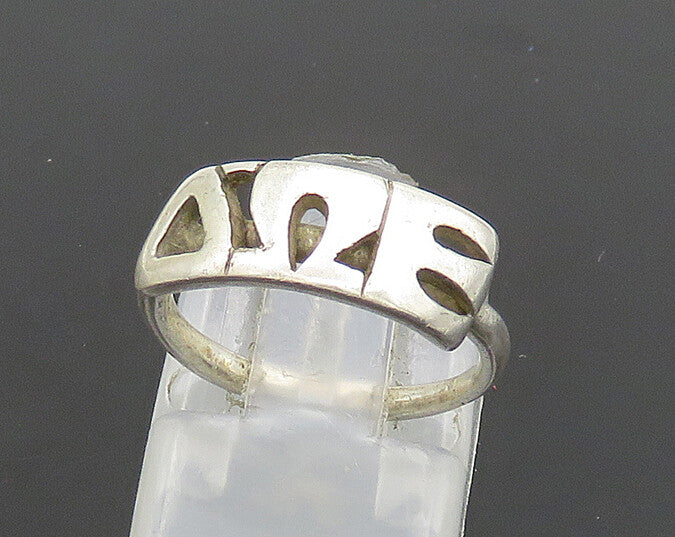 925 Sterling Silver  Vintage Delta Omega Epsilon Petite Band Ring Sz 4 RG20990