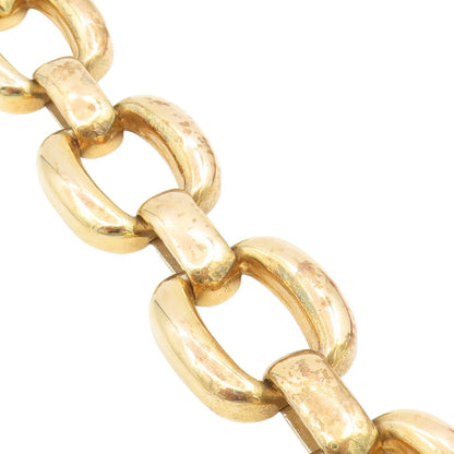 925 Sterling Silver Vintage Bracelet Gold Plated Interlocking Chain BT11735