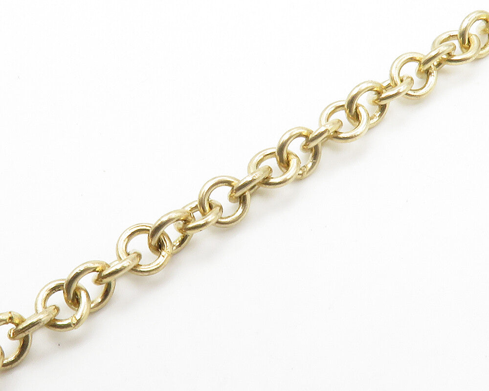 925 Sterling Silver  Cubic Zirconia & Topaz Gold Plated Chain Necklace  NE2355