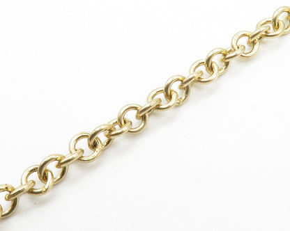 925 Sterling Silver  Cubic Zirconia & Topaz Gold Plated Chain Necklace  NE2355