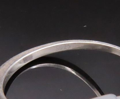 925 Sterling Silver  Vintage Minimalist Cubic Zirconia Ring Sz 8.5  RG25080