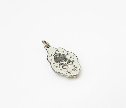 925 Sterling Silver  Vintage Religious Charm Drop Pendant  PT2161