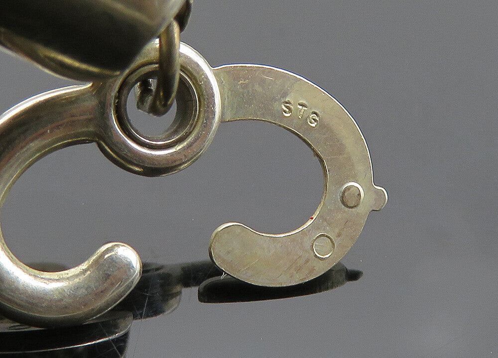 925 Sterling Silver  Vintage Shiny Cubic Zirconia Snake Chain Necklace  NE3375