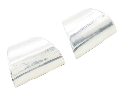 MEXICO 925 Sterling Silver  Vintage Shiny Modernist Non Pierce Earrings EG8225