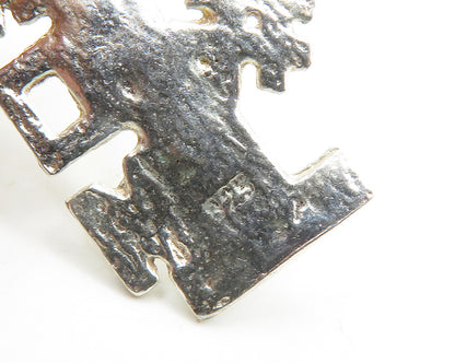 925 Sterling Silver  Vintage Shiny Diamond Cut Number One Mom Pendant  PT14927
