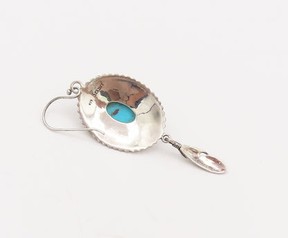STAUER 925 Silver Vintage Southwestern Etched Turquoise Earrings EG12760