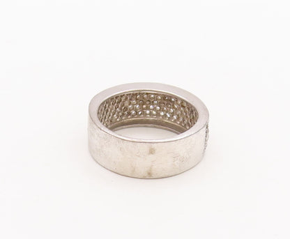 925 Sterling Silver Vintage Ring Minimalist CZ Inlay Band  Sz 7  RG29803