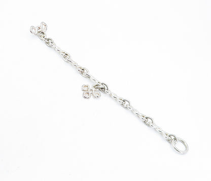 925 Sterling Silver  Vintage Shiny Celtic Knot Link Chain Bracelet  BT3067