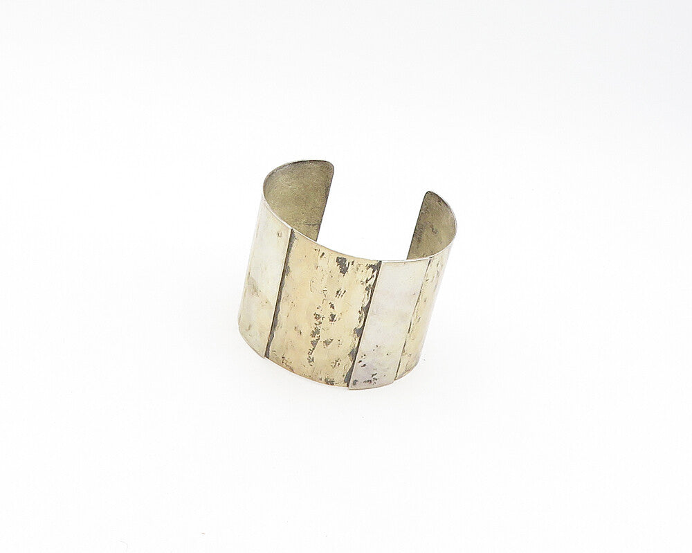 HERMAN SMITH NAVAJO 925 Silver  Vintage Shiny Minimalist Cuff Bracelet  BT7534