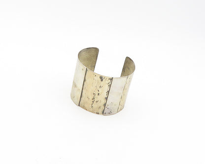 HERMAN SMITH NAVAJO 925 Silver  Vintage Shiny Minimalist Cuff Bracelet  BT7534