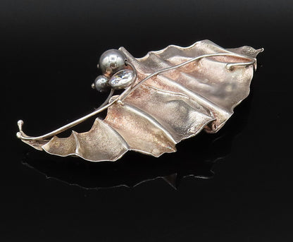 AVI SOFFER ISRAEL 925 Silver  Vintage Large Cubic Zirconia Brooch Pin  BP10030