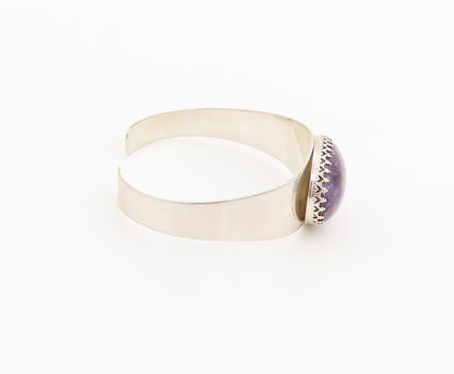 DTR JAY KING 925 Silver  Vintage Minimalist Charoite Cuff Bracelet  BT10009