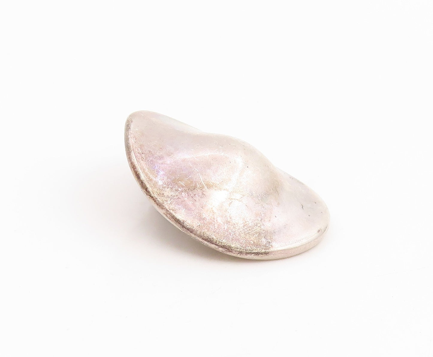 925 Sterling Silver Vintage Earrings RLM STUDIO Modernist Oval Clip On  EG14087