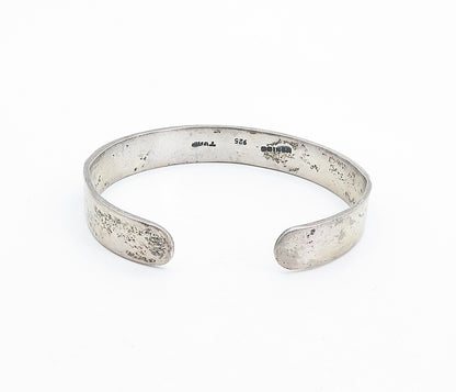 MEXICO 925 Sterling Silver  Vintage Oxidized Dolphin Cuff Bracelet  BT2514