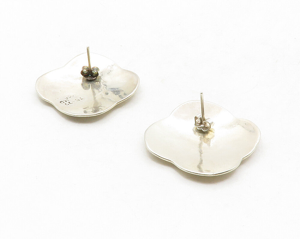 NAVAJO 925 Sterling Silver  Vintage Etched Arrow Pattern Drop Earrings  EG6640