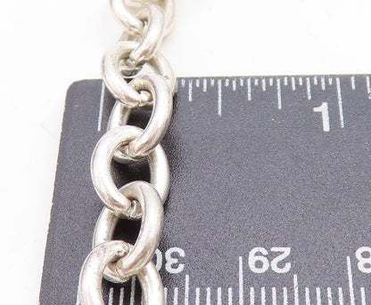 JUDITH RIPKA 925 Sterling Silver  Vintage Oval Link Chain Necklace  NE2255