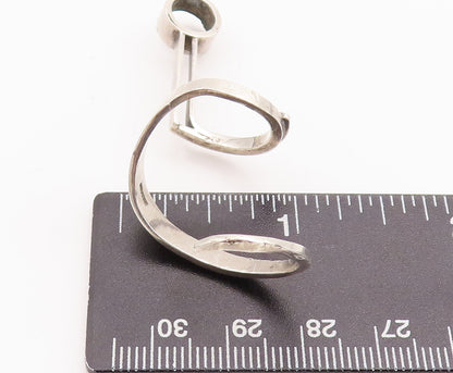 925 Sterling Silver Vintage Pendant Designer Solid Cutout Spiral Coil  PT23236