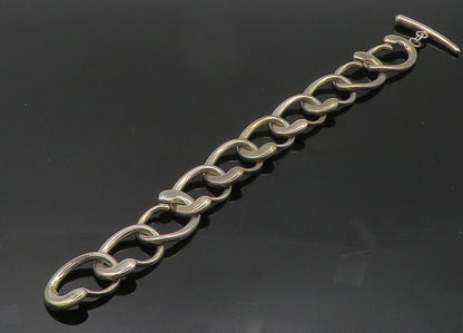 LONDON LINKS 925 Silver  Vintage Shiny Round Link Chain Bracelet  BT8369