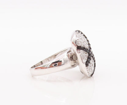 925 Sterling Silver Vintage Ring CZ Inlay Spinel Check Box Inlay  Sz 6  RG29391