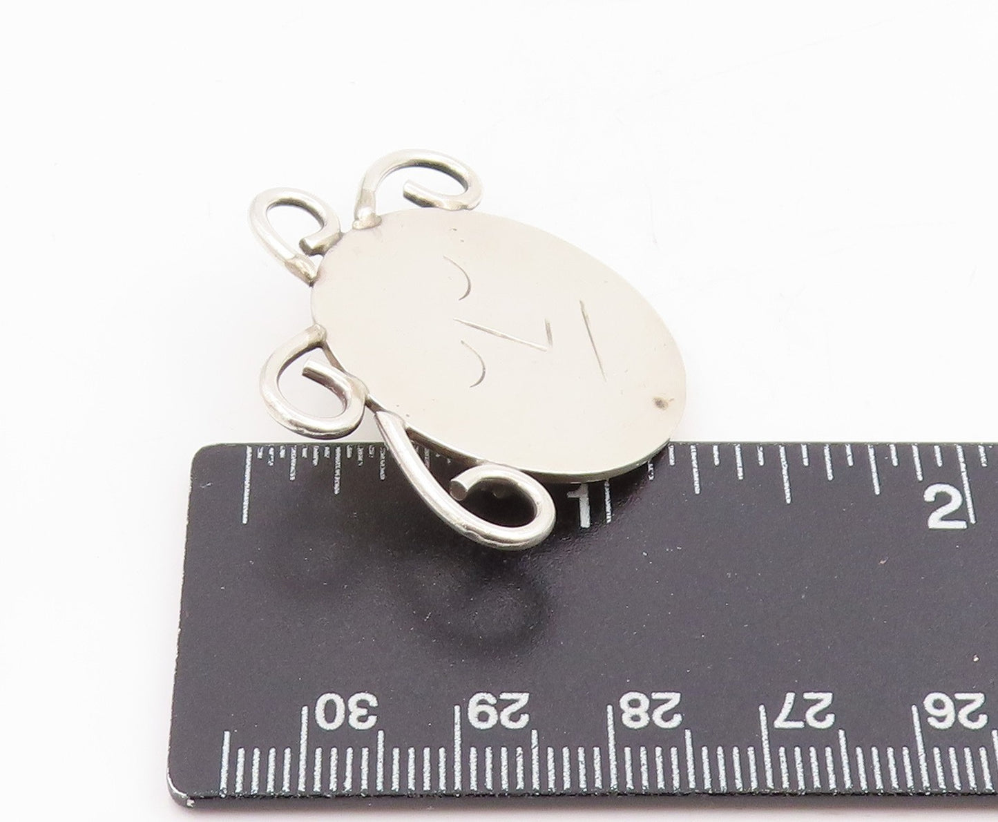 925 Sterling Silver Vintage Brooch Modernist Celestial Sleeping Moon Pin BP12039
