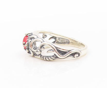925 Sterling Silver Vintage Ring CAROLYN POLLACK Gemstone Swirls  SZ 9  RG31962