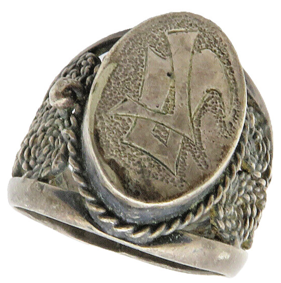 925 Sterling Silver  Vintage Antique Rope Twist Band Ring Sz 6.5  RG13244