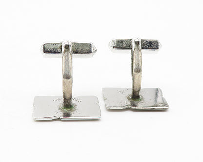 SWANK 925 Sterling Silver  Vintage Shiny Polished Square Cuff Links  TR1845