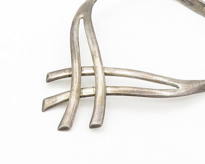 MIGUEL PINEDA MEXICO 925 Silver  Vintage Rare Heavy Collar Necklace  NE2920